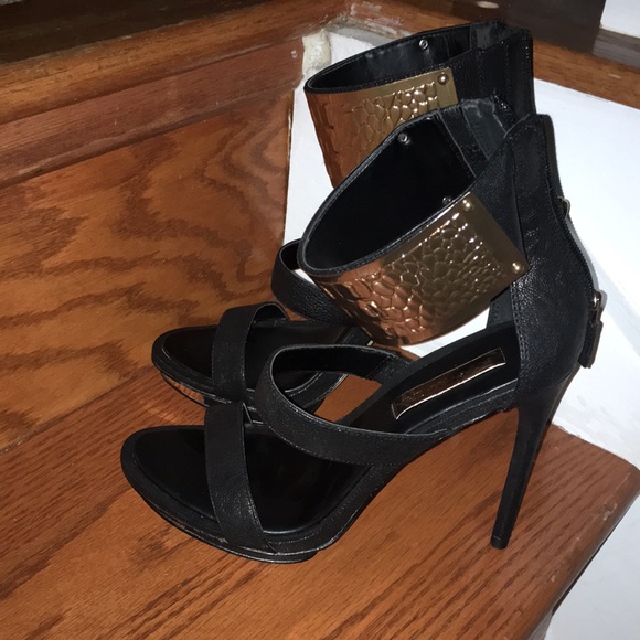 BCBGMaxAzria Shoes - BCBGMAXAZRIA NWT real leather ankle wrap platforms